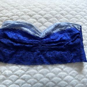 Pink ombré lace strapless bralette
